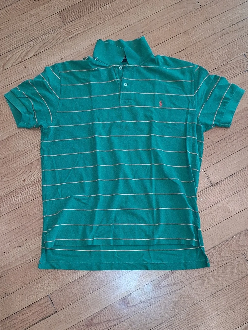 Ralph Lauren Teal Green Striped Polo